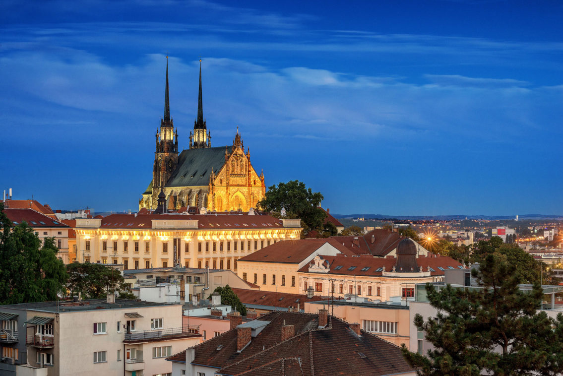 Cathedral Peter and Paul Brno cityscape